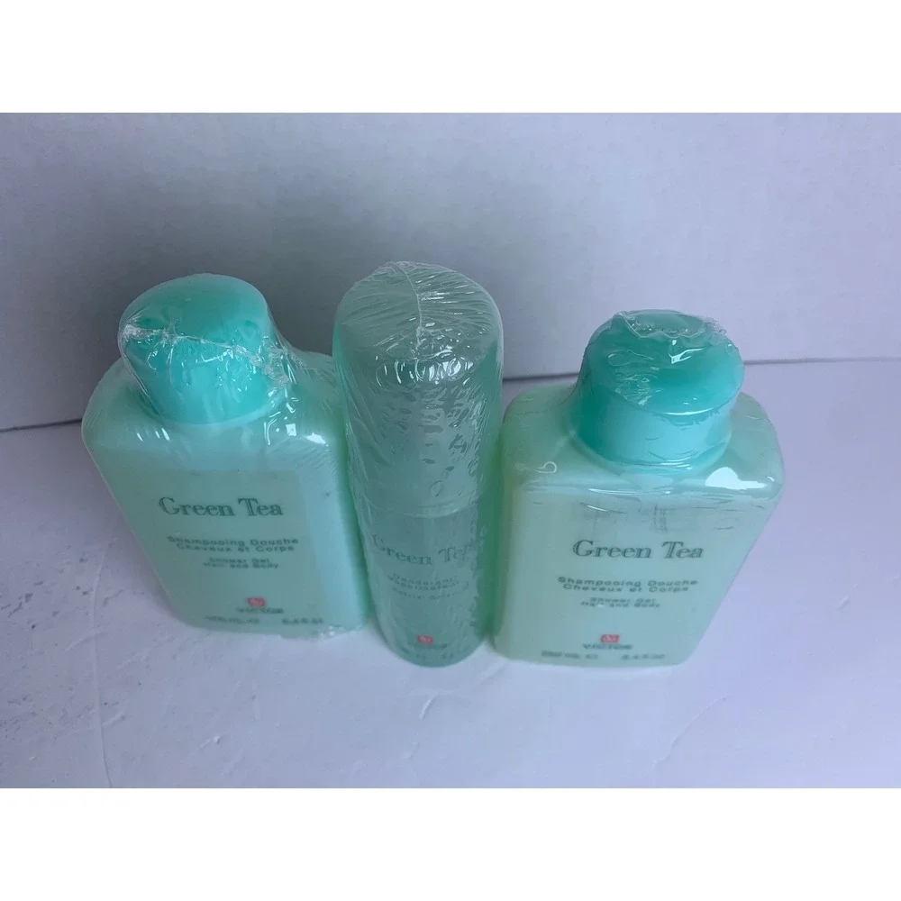 Victor Green Tea Set 2x Shower Gel 250ml and Deodorant Spray 100ml Made in Italy